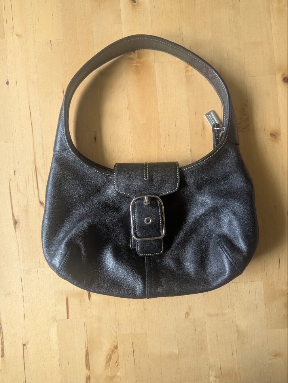 Coach Black Leather Y2K Soho Boho Shoulder Bag